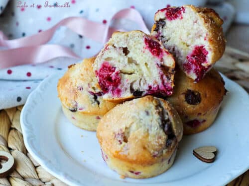 Muffins Aux Framboises P Pites De Chocolat Lolo Et N Sa Tambouille