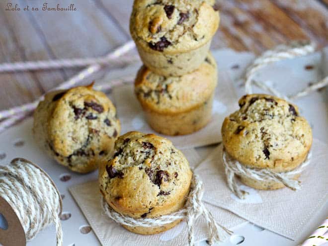 Muffins beurre cacahuètes chocolat