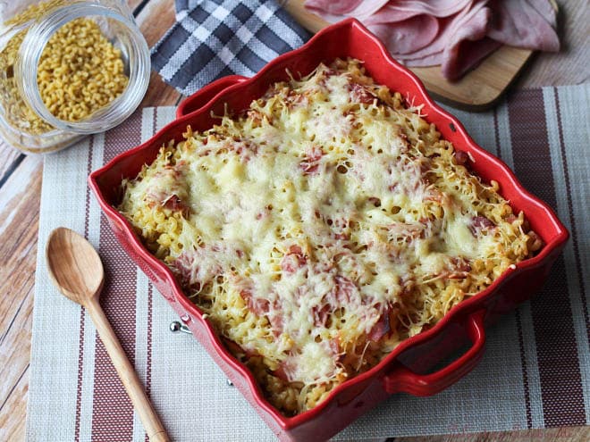 Gratin De Coquillettes Au Jambon • Lolo Et Sa Tambouille