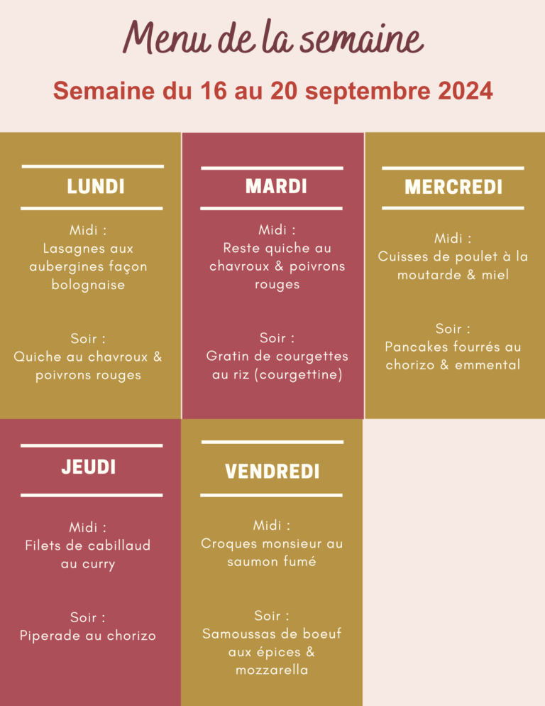 Menu de la semaine du 16 au 20 septembre 2024,menu de la semaine,menu de la semaine famille,menu de la semaine équilibré,menu de la semaine à imprimer,menu de la semaine septembre,menu semaine,menu semaine équilibré,menu semaine famille,menu semaine septembre,menu semaine ete