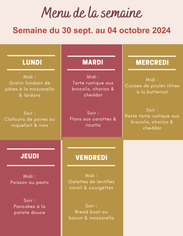 Menu de la semaine du 30 sept au 04 octobre,menu de la semaine,menu de la semaine équilibré,menu de la semaine à imprimer,menu de la semaine famille,menu de la semaine manger bouger,menu de la semaine pas cher,menu semaine,menu semaine équilibré,menu semaine famille,menu semaine facile et rapide,menu semaine octobre,menu semaine famille octobre,idée repas semaine octobre