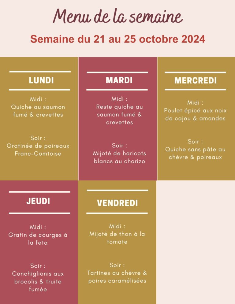 Menu de la semaine du 21 au 25 octobre 2024,menu de la semaine à imprimer,menu de la semaine équilibré,menu de la semaine,menu de la semaine famille,menu de la semaine septembre,menu de la semaine octobre,menu semaine famille,menu semaine équilibré,menu semaine septembre,menu semaine a imprimer,menu semaine